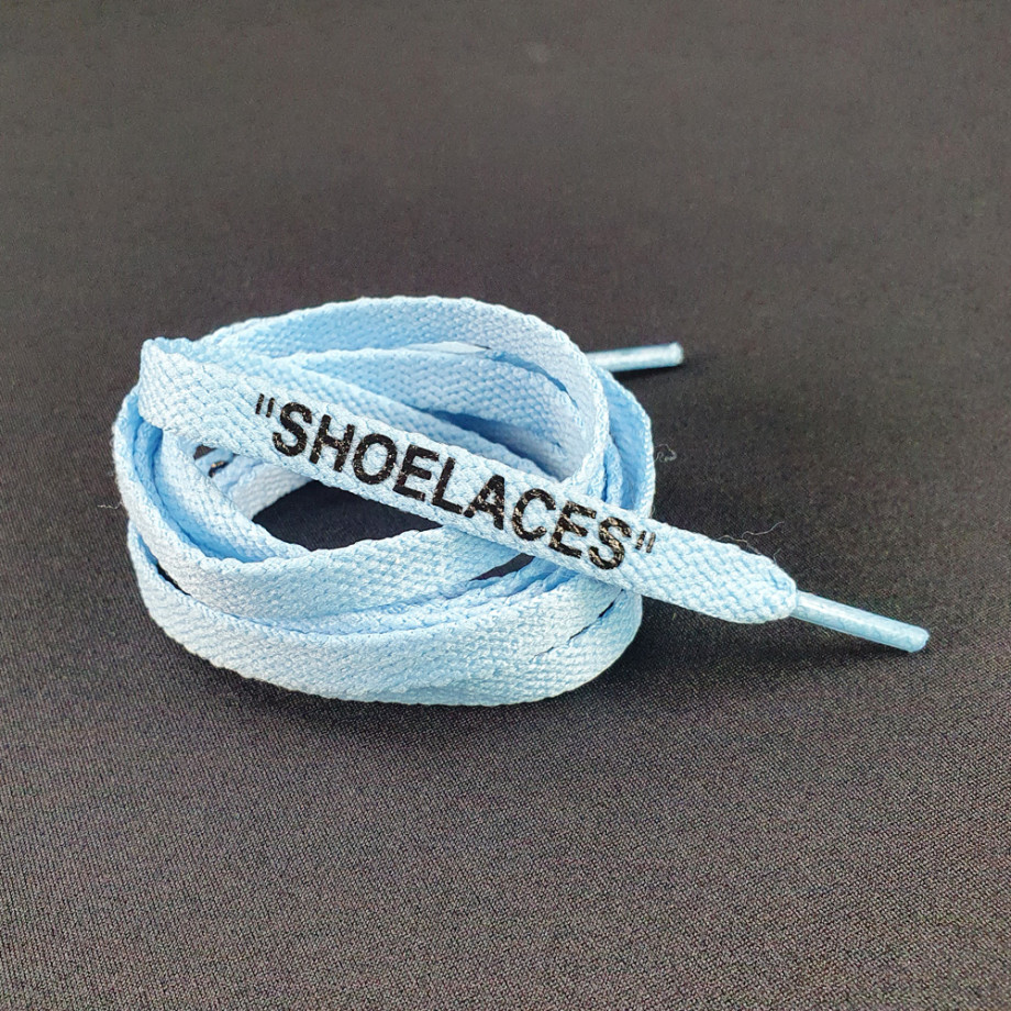 Les lacets OFF WHITE Bleu Ciel pour pour renouveler vos chaussures